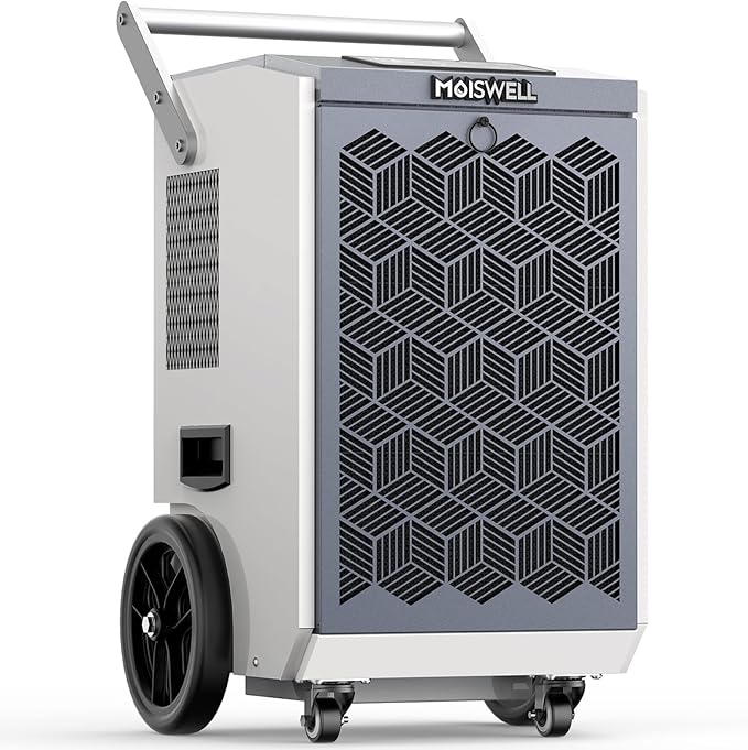 160 Pints Commercial Dehumidifier with Pump and Drain Hose for Basements, Heavy Duty Commercial Grade Dehumidifiers for Large Spaces, Warehouse, Industry Water Damage Unit, Auto Defrost