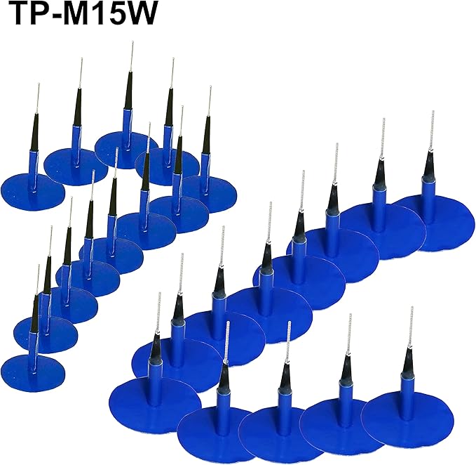 TP-M15W Combination Repair Unit Kit, Tire Repair Patch Plug Kit 1/4" x 1 3/4" and 3/8" x 2 3/8" Wrapped stem 12 pcs Each