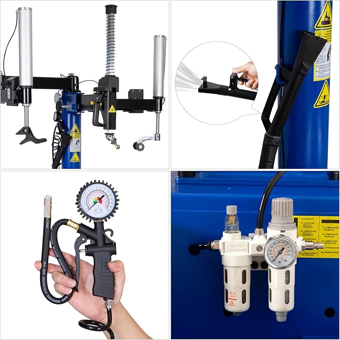 BILT HARD Tire Changer & Wheel Balancer Combo with Bead Blaster, 24" Capacity & Dual Assist Arms Wheel Changer and Tire Balancer for Auto Repair and Tire Service