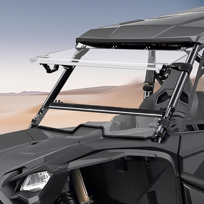 Talon 1000 Flip Up Windshield, Scratch Resistant 1/5" Hard-Coated Poly 3-IN-1 Clear Front Windscreen for Honda Talon 1000R 1000X 1000X-4 2019-2025 Accessories Windproof, Open/Vented/Closed