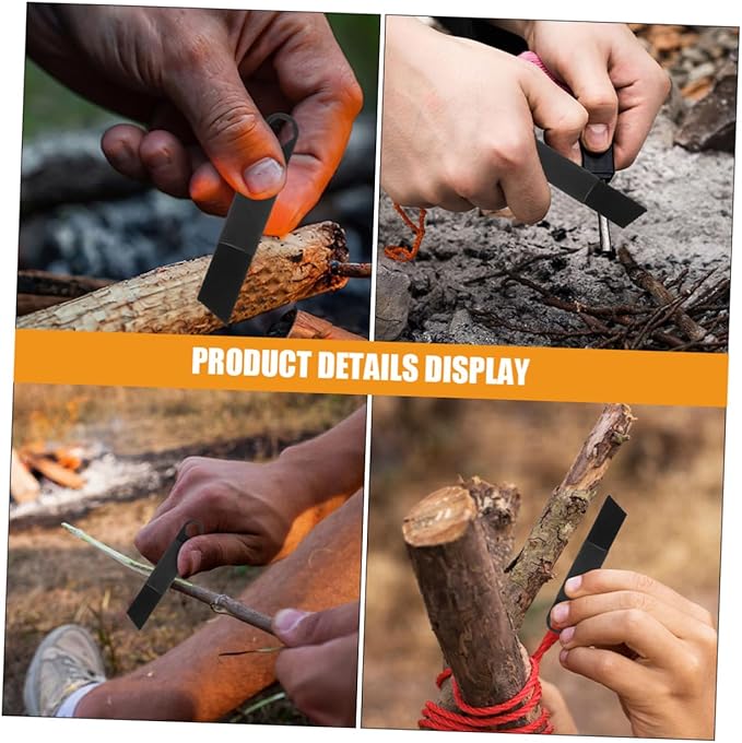 20pcs Survival Fire Starter Scraper for Camping Lightweight Multifunctional Outdoor Lighter Tool with Magnesium Flint for Hiking Emergency Adventures