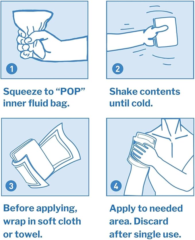 McKesson Instant Cold Packs 5" x 7" [24 Pack] - Instant Ice Packs for Injuries Disposable, Pain Relief, Swelling, Sprains - Travel Cold Compress for Sports, First Aid, Toothache