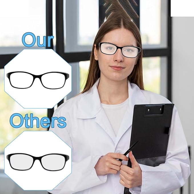 3 Pack Safety Glasses Nurses Goggles Anti Fog Protective Eyewear Square Clear Stylish Lab Goggles Scratch Side Shields Eyewear Light Eye Glasses for Women Men Adults Essentials