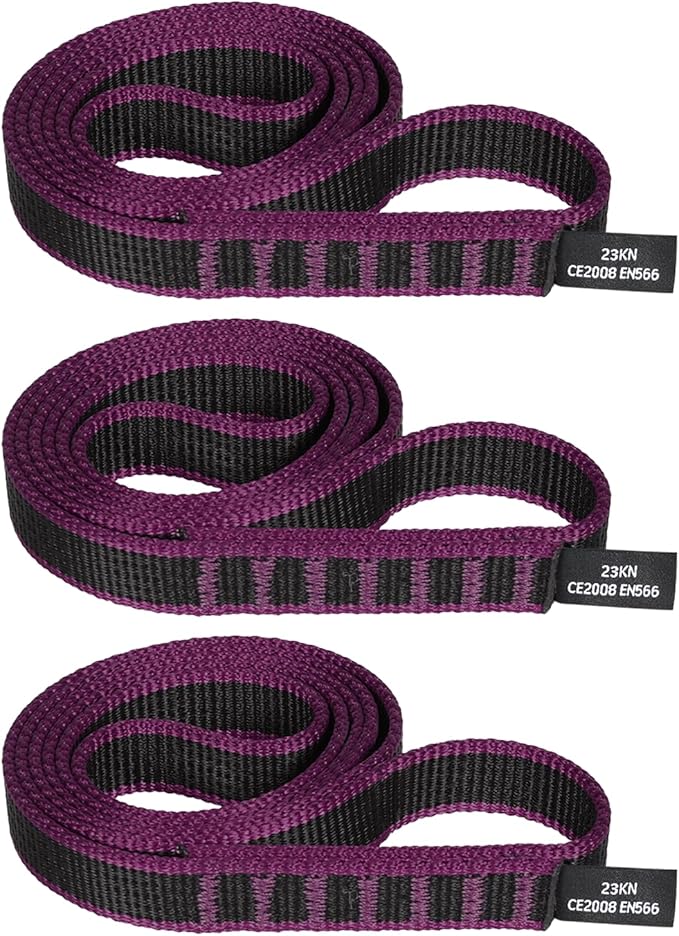 18mm Nylon Climbing Sling Runner 23KN CE2008/EN566 Certified - Webbing Straps for Outdoor Rock Climbing, Rappelling, Swing, Yoga Hammock etc