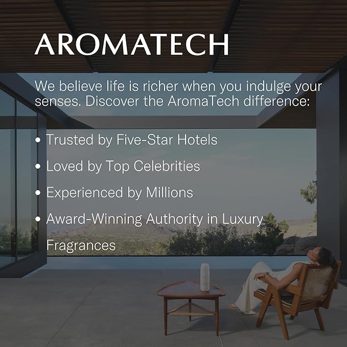 AromaTech White Tea Aroma Essential Oil Blend: Luxury Hotel Inspired Aromatherapy with White Tea, Orange & Palo Santo for Ultrasonic Diffusers & Nebulizers - 16 fl oz, 500 mL