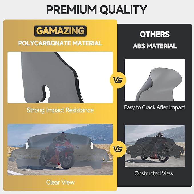 Windshield 7" Motorcycle Wave Windscreen 2014-2023 Fit For Harley Davidson Touring Street Glide Electra Glide Ultra Limited Tri Glide Flht Flhx Flhtk Flhtc Flhtcu, Smoke