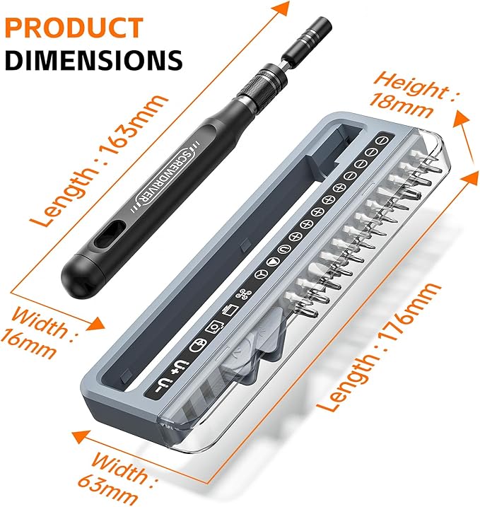 32-in-1 Small Precision Screwdriver Set, Professional Magnetic Mini Repair Tool Kit for Phone, Computer, Watch, Laptop, Macbook, Ring Doorbell, Eyeglass, Electronic,