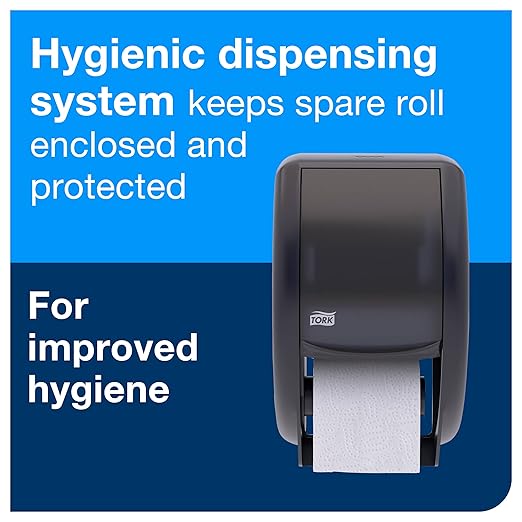 Tork Advanced Bath Tissue Roll White T24, 2-Ply, 96 rolls x 176 sheets/roll, 240150