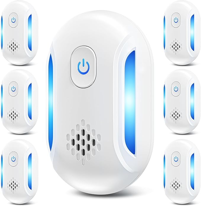 (2025 Upgraded) Ultrasonic Insect & Pest Indoor Repeller, Plug-in Control Device Electronic Repellent for Rodent, Mice, Rats, Roaches, Bugs, Ants, Spiders, Mosquitoes, 2 Mode Switching (6 Pack)