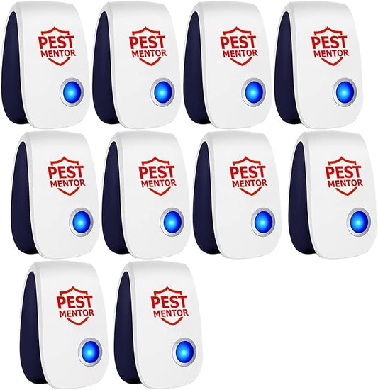 Ultrasonic Pest Repellent, Electronic Pest Control Insect Repeller for Bugs, Mosquito, Roach, Rodent, Spider Mouse Repellent Pest Control Device for Home Car (10p)