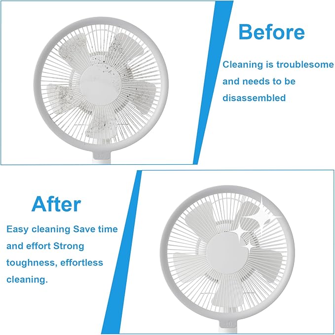 2 Pcs Cobweb Duster, Bendable Fan Duster, Plastic Fan Cleaner Brush,Microfiber Head Dusting Brush, Reusable Dust Remover for Air Conditioning Shutters,Ceiling Fan Blades,Air Vents, Curtains, Cars