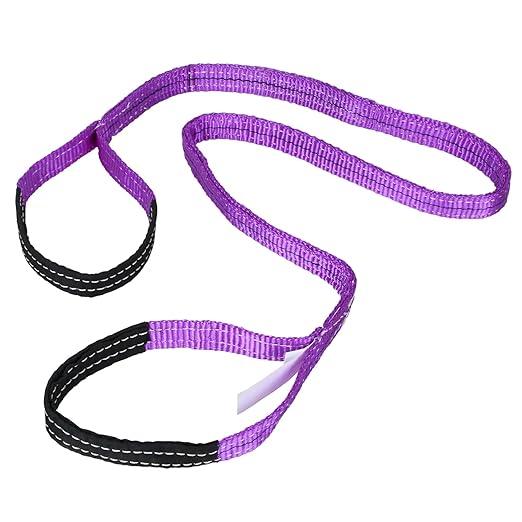 Lift Sling Straps,1" x 6' 2-Ply Heavy Duty Flat Eye Lift Sling,Twist Eye Polyester Lifting Sling Straps Nylon Tree Saver Recovery Strap Web Slings Rigging Moving Tow Hoisting Gear Strap