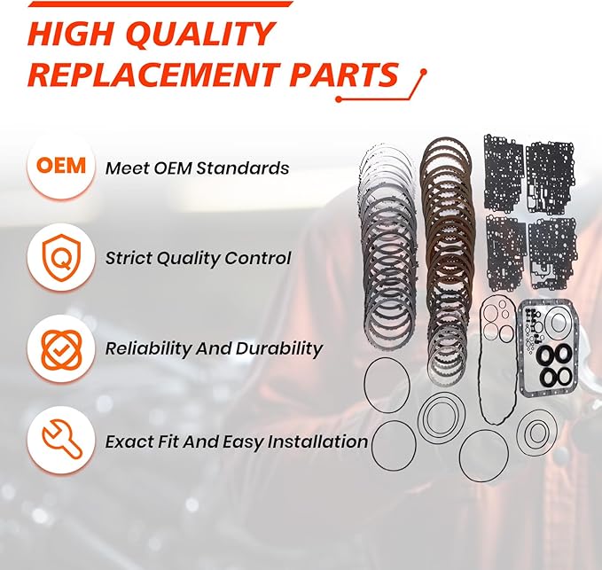 A6GF1 Transmission Master Rebuild Kit, Compatible with Hyundai Accent Elantra Kia Optima Soul 1.6L/2.0L/2.4L 2011-2014, Automotive Transmission Rebuild Overhaul Seals Set Replaces Parts