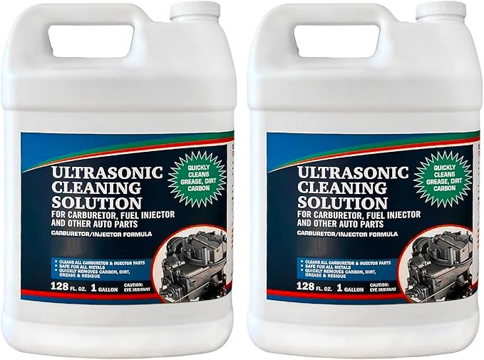NORTHWEST ENTERPRISES Ultrasonic Cleaner Solution for Carburetors and Engine Parts. Concentrated Washing Compound for use in Ultrasonic Machines and Immersion Washers - Automotive Fluid (2 Gallons)