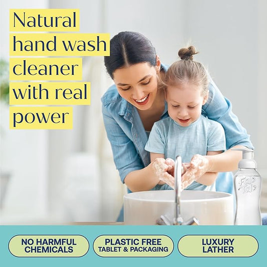 Fab Tab Foaming Hand Soap Kit - Natural Hand Soap - Bathroom Hand Wash - Plant-Based - No Harsh Chemicals - Variety scents - 4 Pack. Makes 4 x 11.9 fl oz (Bottle Not Included)
