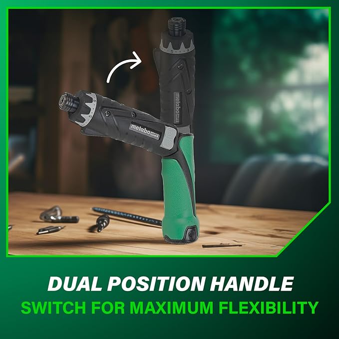 Metabo HPT 3.6V Lithium Ion Cordless Screwdriver Kit, Compact and Lightweight Power Screwdriver with 2 x 1.5Ah Batteries and Quick Charger, 21 + 1 Clutch Settings and Built-In LED Light, DB3DL2