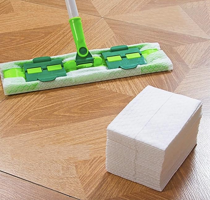 XL Dry Mop Refills 80 Count Disposable Dusting Cloths Dry Sweeping Refills Dry Duster Cloths Mop Pads Floor Cloth Refills Electrostatic Cloths 9.85"x16.53" Extra Large