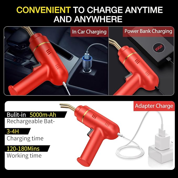 200W Cordless Plastic Welder, Plastic Welding Kit with 1200PCS Hot Stapler, USB Rechargeable Plastic Welder Gun with 5000mAh Battery, Plastic Weld Bumper Repair Kit for Most Plastic Repair