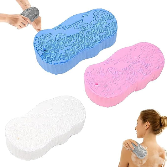 Magic Exfoliating Bath Sponge, 2026 Upgraded 3D Super Soft Exfoliating Bath Sponge Magic Exfoliating Body Scrubber, Shower Brushes for Adults Women and Men (B-3PCS)