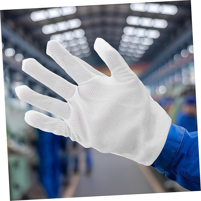 200pcs Esd Dotted Anti-static Gloves Washable Non-slip Work Mittens for Electronics Repair PC Building Automotive Use Protective Gear