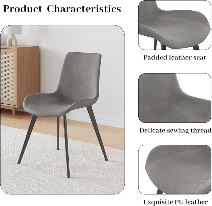 63" Dining Table and Chair Set for 6, MDF Board Kitchen Table Set with Thick Cushion Dining Chairs Set of 6, Mid-Century Dining Room Table, Saving Space