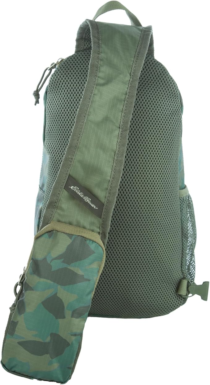 Eddie Bauer Stowaway Packable Sling Bag | Foldable | Travel | Outdoor | Lightweight | Compact | Everyday Carry | Ripstop Nylon | 10L - Sprig Green