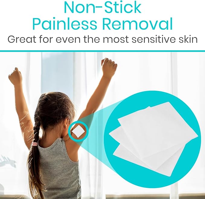 4x4 Sterile Gauze Pads (100pc) - Individually Wrapped 2-Pack Wound Dressing for Cleaning & Cushioning - Non-Adhesive Highly Absorbent Bandages