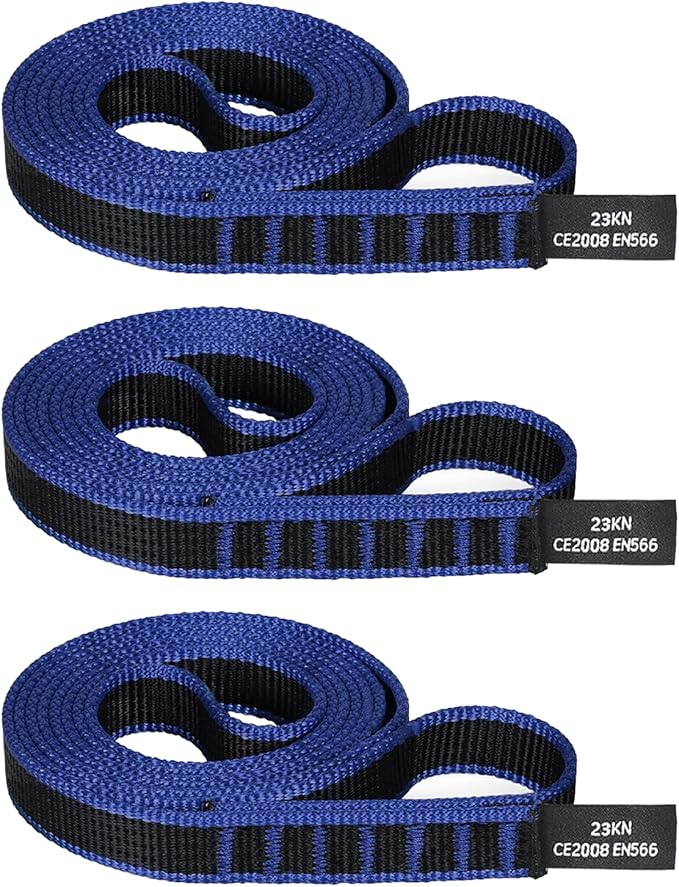 18mm Nylon Climbing Sling Runner 23KN CE2008/EN566 Certified - Webbing Straps for Outdoor Rock Climbing, Rappelling, Swing, Yoga Hammock etc