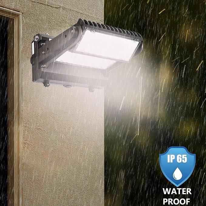 Rotatable LED Wall Pack Light with Dusk to Dawn Photocell, 120W 16800LM 600-800W HPS/HID Equiv., 5000K Daylight ETL Commercial Outdoor Security Lighting for Warehouse, Entrance, Parking, Garage