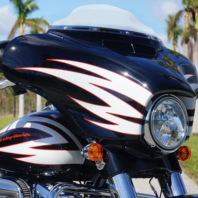 6" Windshield Windscreen for 2014-2024 Harley Davidson Touring Street Glide Electra Glide/Ultra Limited/Tri Glide FLHT FLHX FLHXS FLHTK, Clean