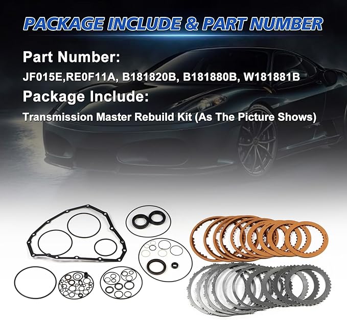 JF015E RE0F11A Transmission Master Rebuild Kit Overhaul Fits for Nissan SUZUK CVT Engine Aftermarket Parts