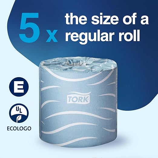 Tork Bath Tissue Roll Advanced 2-ply For everyday use at home Biodegradable 4x3.75", 500 sheets/roll, 48 rolls/case