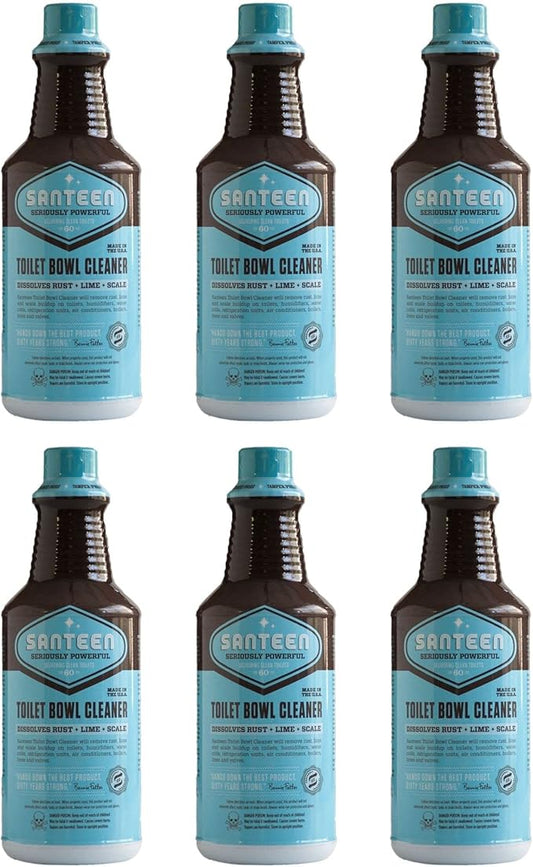 Santeen Rust, Scale & Delimer Remover| 6-pack of 1-quart bottles | Removes Rust, Lime, and Scale buildup