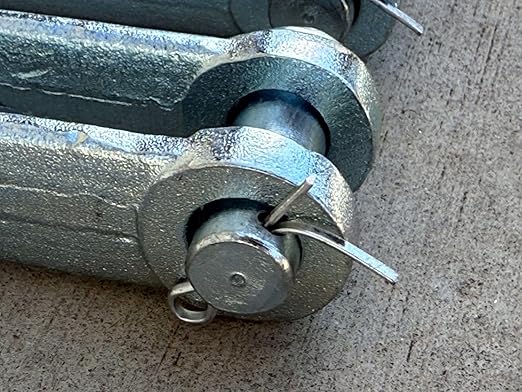 Sandbaggy 5/8"-18 Adjustable Yoke End - Galvanized Threaded Clevis [Pins Included] (14, 5/8"-18)