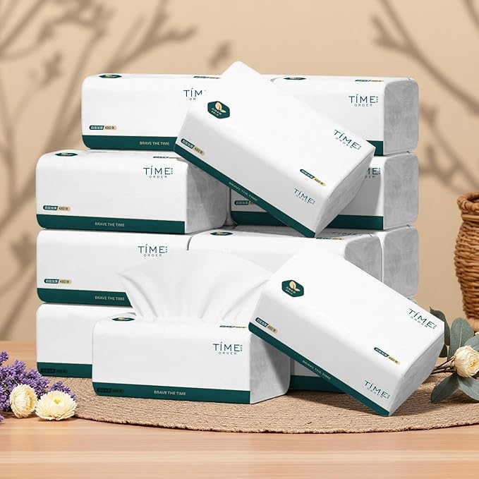 Soft Facial Tissues 7680 Total Sheets, 4-Ply Ultra Strong & Soft Thick Tissues, 1920 Draws Unscented Paper Tissues for Sensitive Skin, Compact Size for Home, Office, and Car 16 Soft Pack