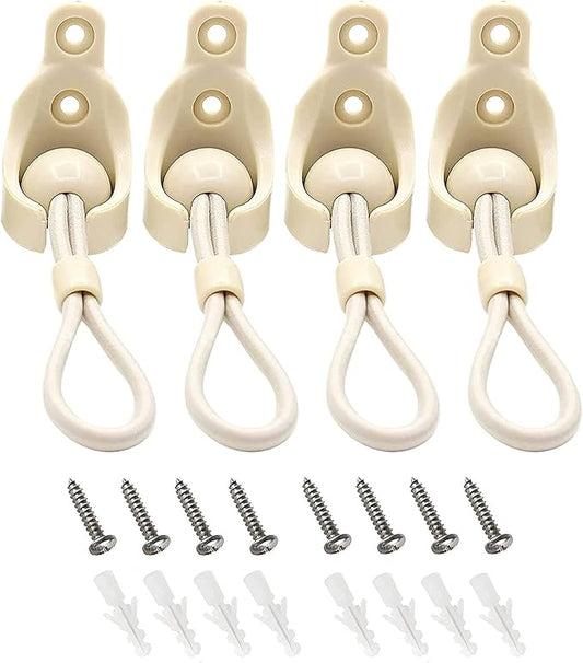 Universal Bungee Kit Parts for Sun Shades Blackout Roller up Blinds (Bungee Kit 2 Set, Sand)