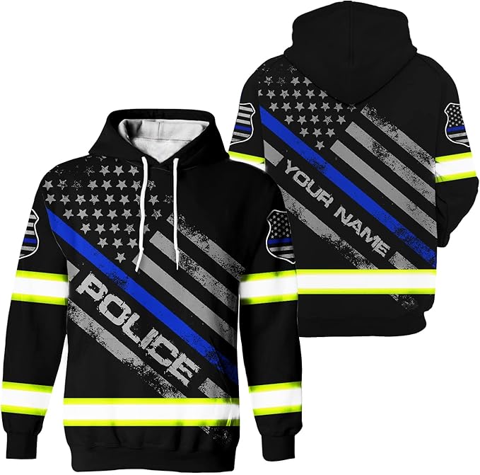 Matedecor High Visibility Hi Vis Hoodie for Men - Jobs Collection Custom Name Class 3 Reflective Safety Workwear