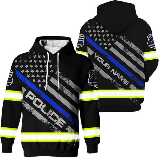 Matedecor High Visibility Hi Vis Hoodie for Men - Jobs Collection Custom Name Class 3 Reflective Safety Workwear