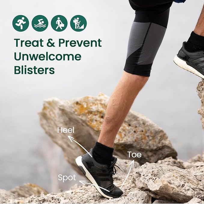 Gel Blister Bandages Hydrocolloid Bandages - Welnove 21ct Blister Cushions (Heel Pack) - Wedding Day Essentials - Blisters Pads for Prevention & Recovery - Water Resistant