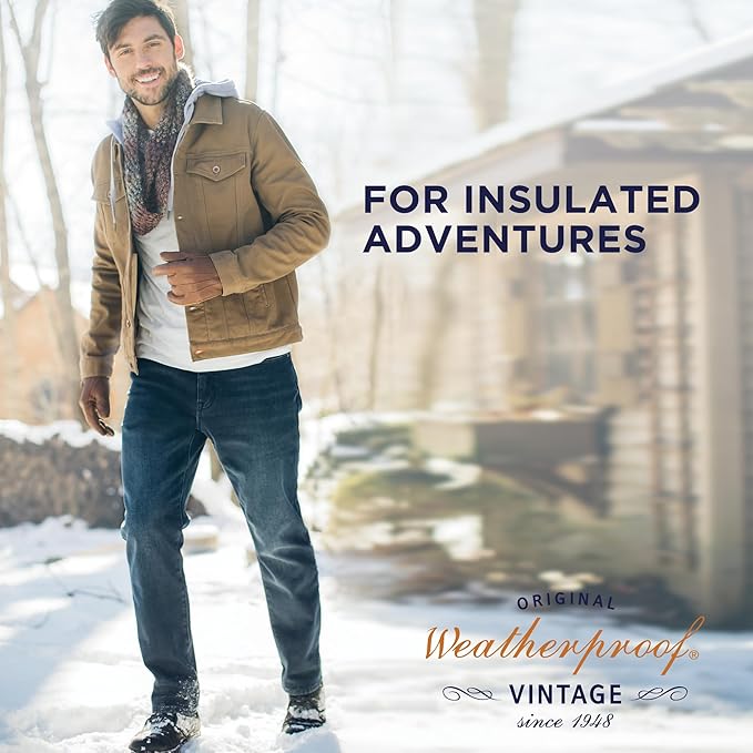 Weatherproof Vintage Fleece Lined Jeans Men - Regular Fit | Soft & Warm, Cold Weather Insulated Fleece Winter Pants for Men