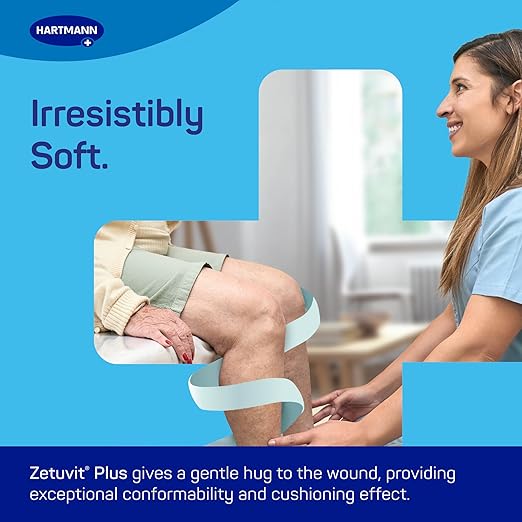 Zetuvit Plus Superabsorbent Wound Dressing – High-Absorbency Sterile Pads (Non-Adhesive/Non-Border) for Moderate to Heavy Exudate – 4 x 8 in., Box of 10