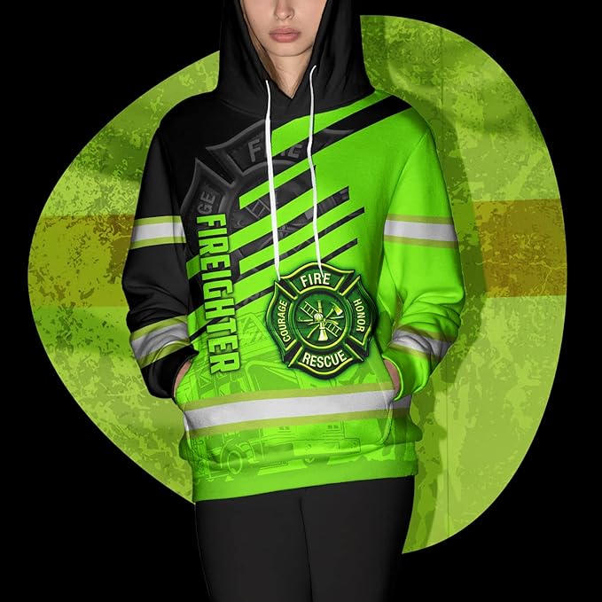 Matedecor High Visibility Hi Vis Hoodie for Men - Jobs Collection Custom Name Class 3 Reflective Safety Workwear