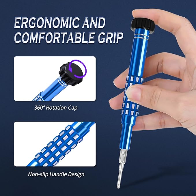 GISVAR Repair Tool Kit for Nintendo Xbox Switch PS3 PS4 PS5 Controller, 21PCS with Y2,T6H,T8H,T10H, Ph00,PH000, Torx Security Screwdriver with G3.8 G4.5, Cleaning Tool bag for Controller and Console