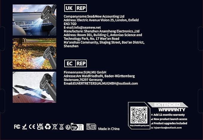 IVJ Compressed Air Duster, 180000RPM Super Power Cordless Electric Air Duster with LED Light Rechargeable 4 Gear Adjustable Mini Air Duster, Dust Blower for Computer, Keyboard, House, Outdoor and Car