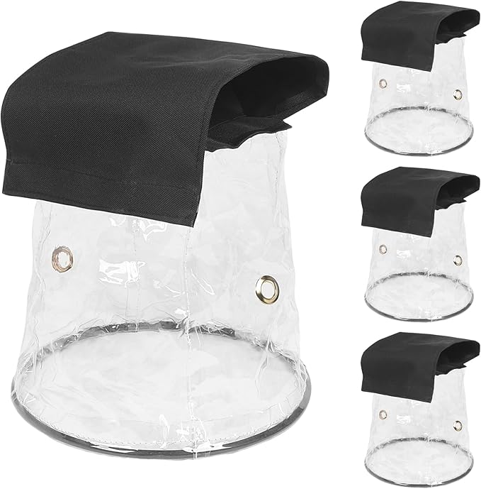 MAD OWL LED Par Light Rain Cover, Waterproof Outdoor Par Light Protection, Weather Shield for Stage Lighting, Hanging Mini LED Light Rainproof and Dustproof Accessories 4Pack transparent