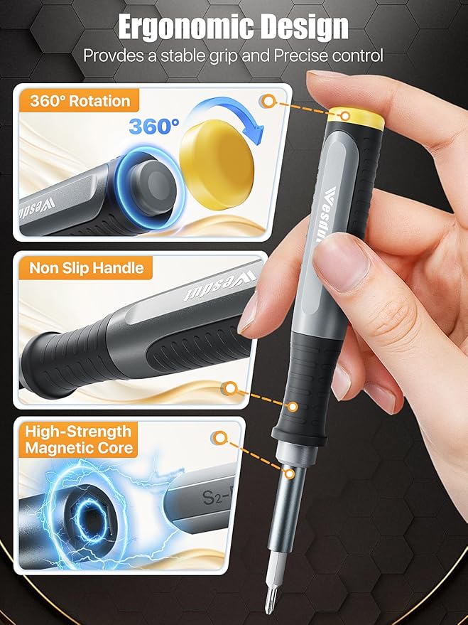 52in1 Precision Screwdriver Set, [Super Durable] Small Repair Kit, PC Accessories, PS5 Cleaning Kit, Tool Sets for Men, Fit MacBook, Computer, Laptop, Watch, PS4, Xbox, Eyeglass, Console More