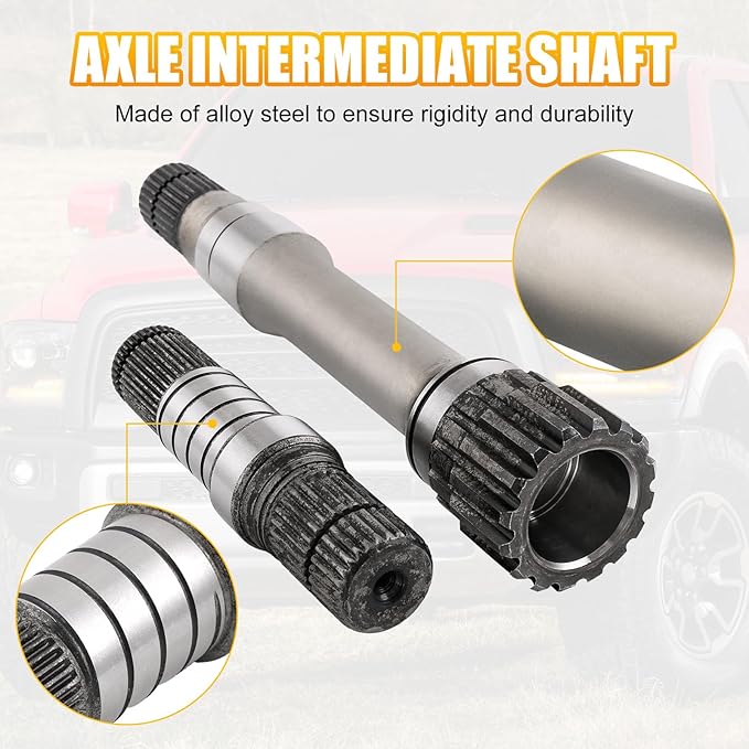 Front Differential Axle Intermediate Shaft Kit Compatible with 2012-2021 Dodge Ram 1500 Inner Axle Shaft Rebuild Kit Replaces 68146594AB 68146594AA 68257420AF 68257421AF 68257422AF 722N695BKA