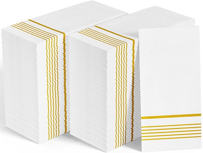 600 Pack Paper Dinner Napkins, Absorbent Paper Napkins, Premium Quality Guest Towels, 2-Ply Disposable Hand Towels for Thanksgiving, Kitchen, Events, Parties or Events