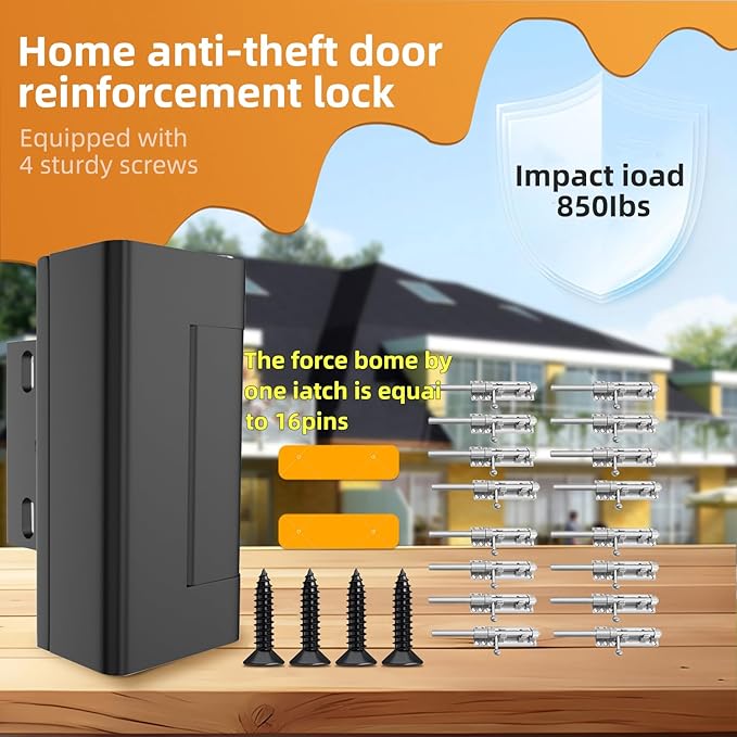 1Pcs Grey Safety Lock Reinforced Buckle Household Aviation Load-Bearing 850 Pounds Special Anti Unlocking Structure Child Safety