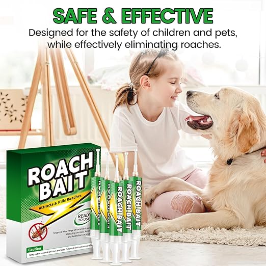 Roach Gel Bait 10 Pack - Fast-Acting Indoor Cockroach Infestation Killer Gel for Indoor Pest Control, Targets German American Oriental Roaches, Includes Gloves and Applicator